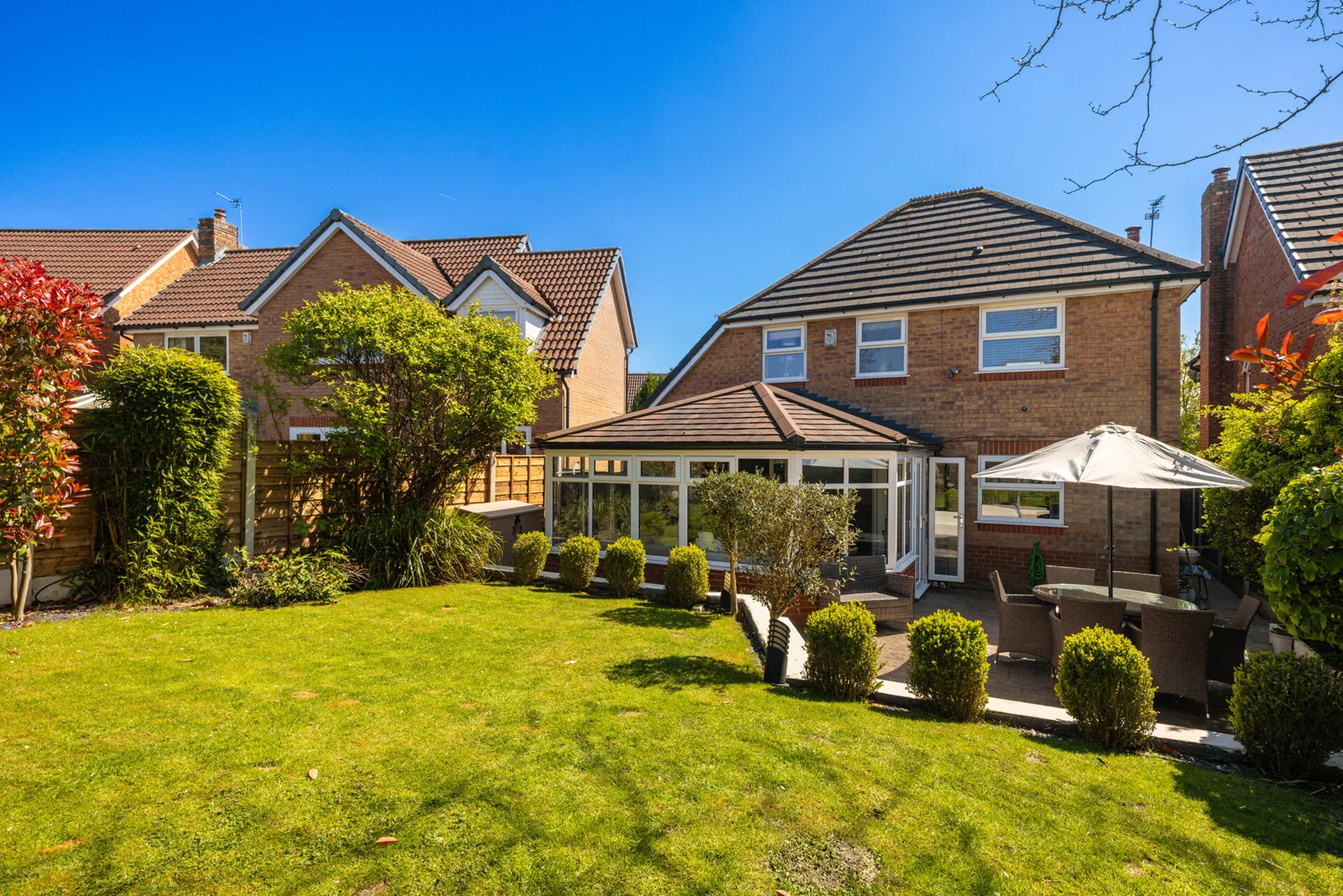 Rear garden at Thorns Villa Gardens, Boothstown M28 1UT